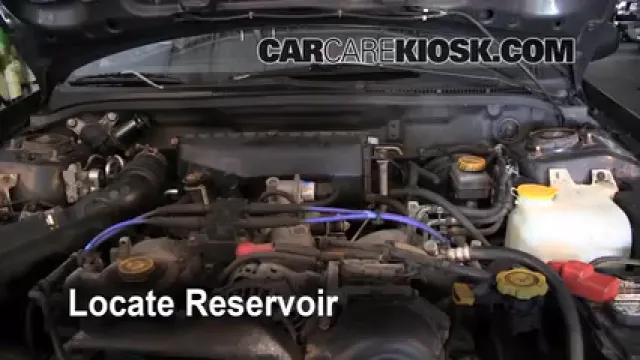 1999 Subaru Impreza Outback 2.2L 4 Cyl. Líquido limpiaparabrisas Agregar líquido